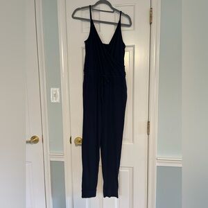 Gap V-Neck Navy Jumpsuit with Pockets